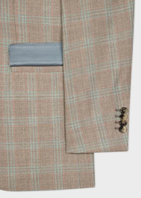 Mens TailoredFit Wool Check SuitWool Check TwoButton BlazerWool Check Pants Paul Smith Suits