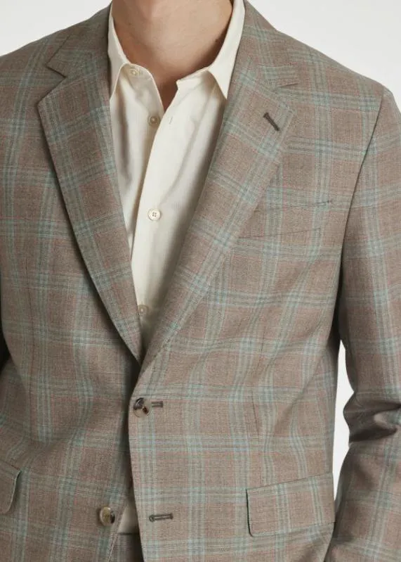 Mens TailoredFit Wool Check SuitWool Check TwoButton BlazerWool Check Pants Paul Smith Suits