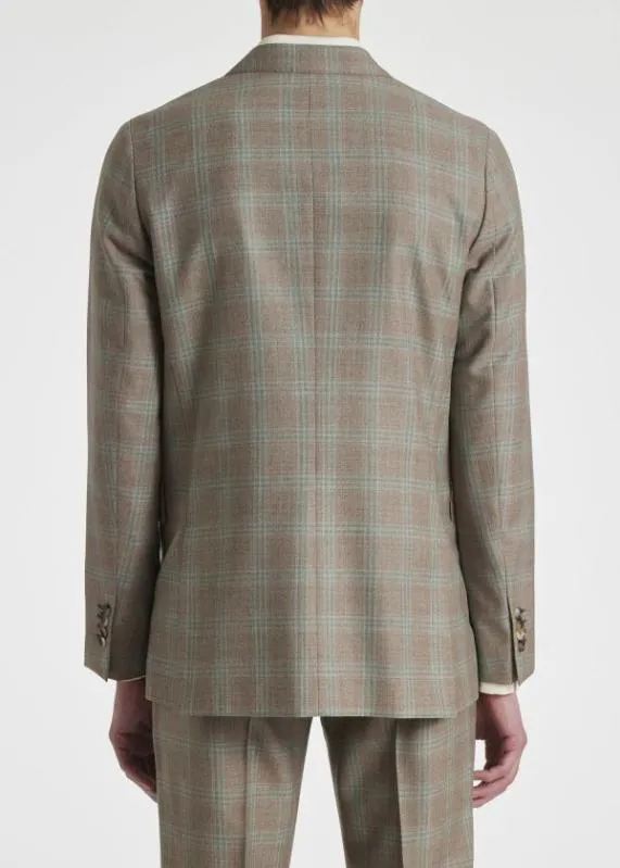 Mens TailoredFit Wool Check SuitWool Check TwoButton BlazerWool Check Pants Paul Smith Suits
