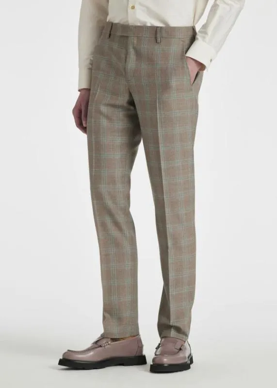 Mens TailoredFit Wool Check SuitWool Check TwoButton BlazerWool Check Pants Paul Smith Suits