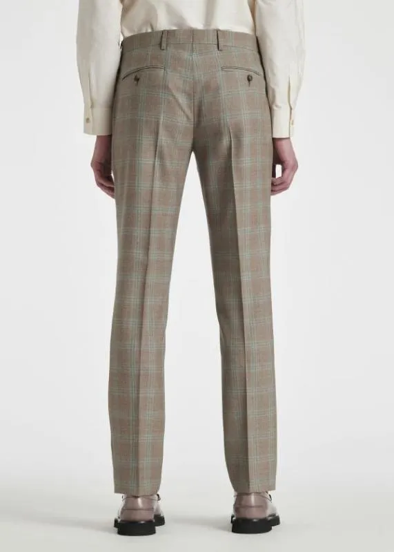 Mens TailoredFit Wool Check SuitWool Check TwoButton BlazerWool Check Pants Paul Smith Suits