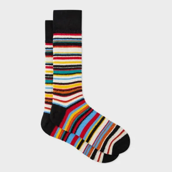 Mens Textured Signature Stripe Socks Paul Smith Socks