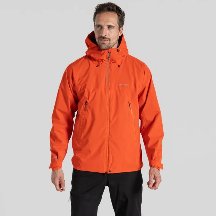 Mens Waterproof Jackets Craghoppers Diggory Stretch Waterproof Jacket Macaw Red
