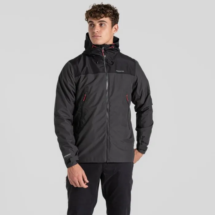Mens Waterproof Jackets Craghoppers Vanth Waterproof Jacket Black Pepper Black Mens Waterproof Jackets Craghoppers Vanth Waterproof Jacket Black Pepper Black