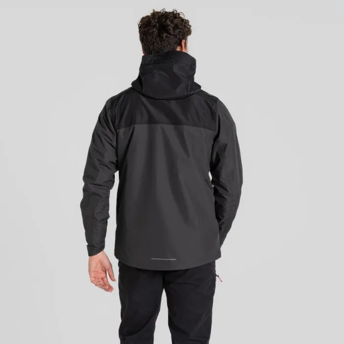 Mens Waterproof Jackets Craghoppers Vanth Waterproof Jacket Black Pepper Black