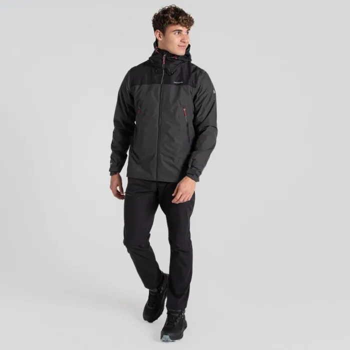 Mens Waterproof Jackets Craghoppers Vanth Waterproof Jacket Black Pepper Black