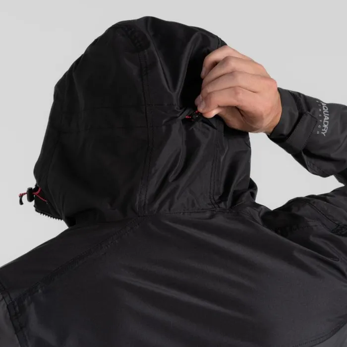 Mens Waterproof Jackets Craghoppers Vanth Waterproof Jacket Black Pepper Black