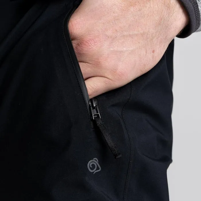 Mens Waterproof Trousers Craghoppers Nogales GoreTex Trousers Black Mens Waterproof Trousers Craghoppers Nogales GoreTex Trousers Black