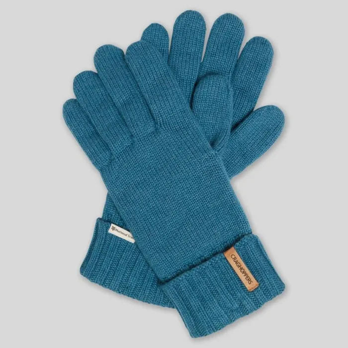 MensWomens Gloves Craghoppers Unisex National Trust Gaddings Glove Brisk Blue
