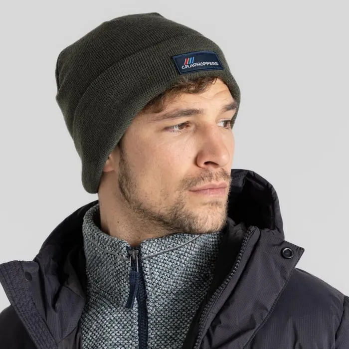 MensWomens Hats Craghoppers Archive II Beanie Dark Fern