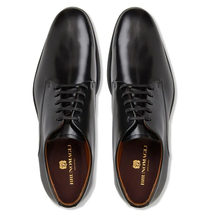 Metti Derby Black Leather Men Bruno Magli Laceups and Oxfords