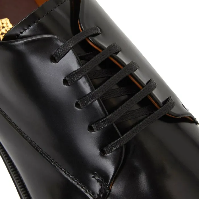 Metti Derby Black Leather Men Bruno Magli Laceups and Oxfords