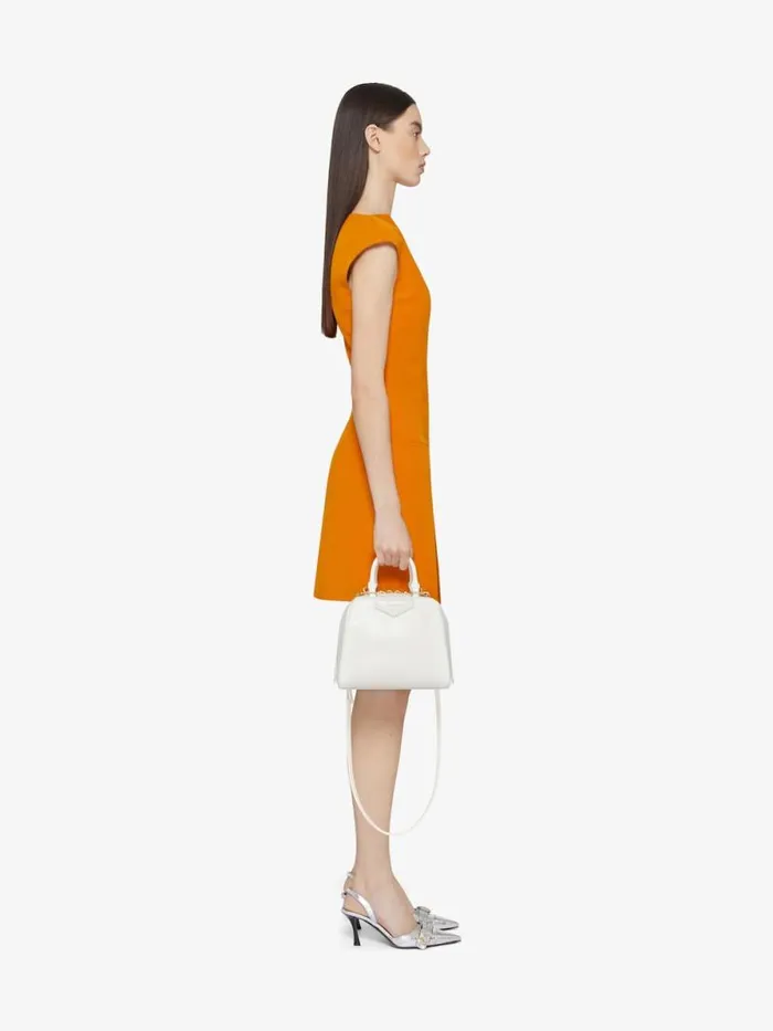 Mini Antigona Cube Bag In Leather Ivory Women Givenchy Crossbody Bags