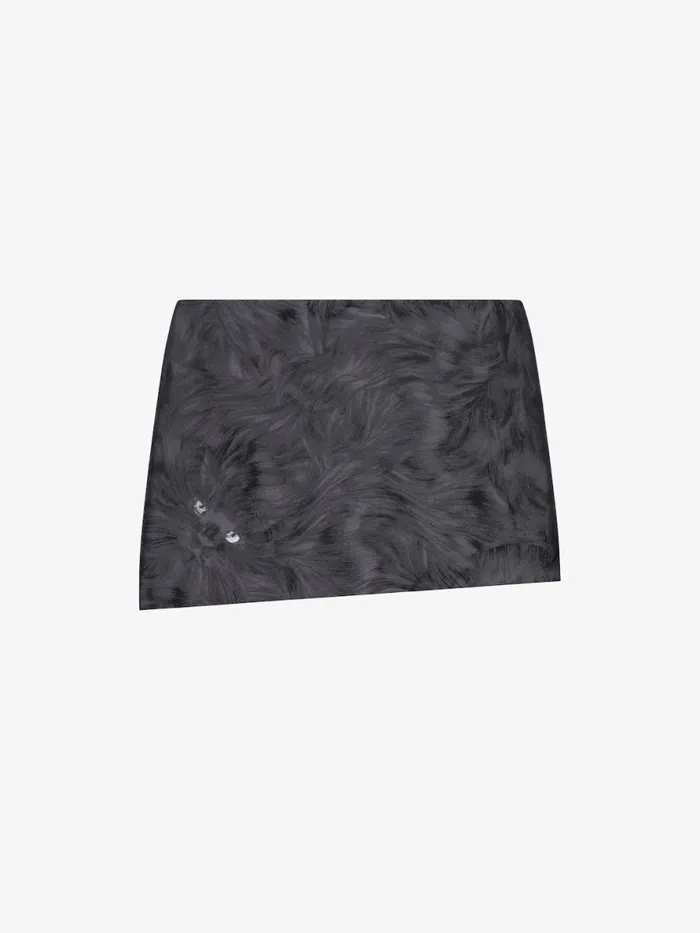 Mini Asymmetric Skirt In Cat Jacquard Charcoal Women Givenchy Skirts