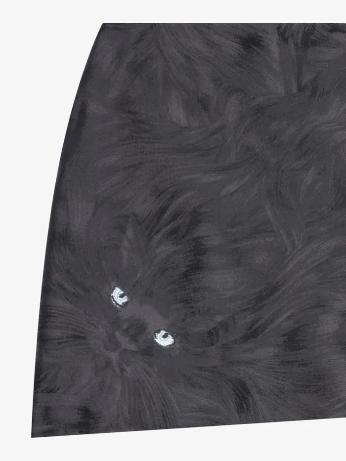 Mini Asymmetric Skirt In Cat Jacquard Charcoal Women Givenchy Skirts