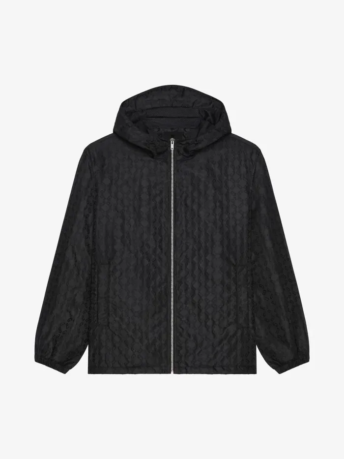 Monogram 72 Windbreaker Black Men Givenchy Coats and Jackets