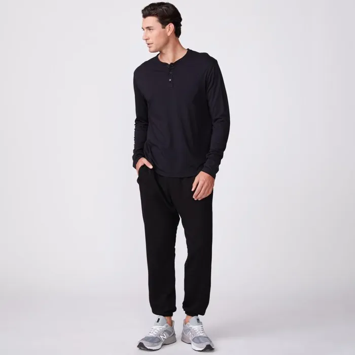MONROW Men039s Men039s Lounge Sweats 8211 Black Color 8211 Men