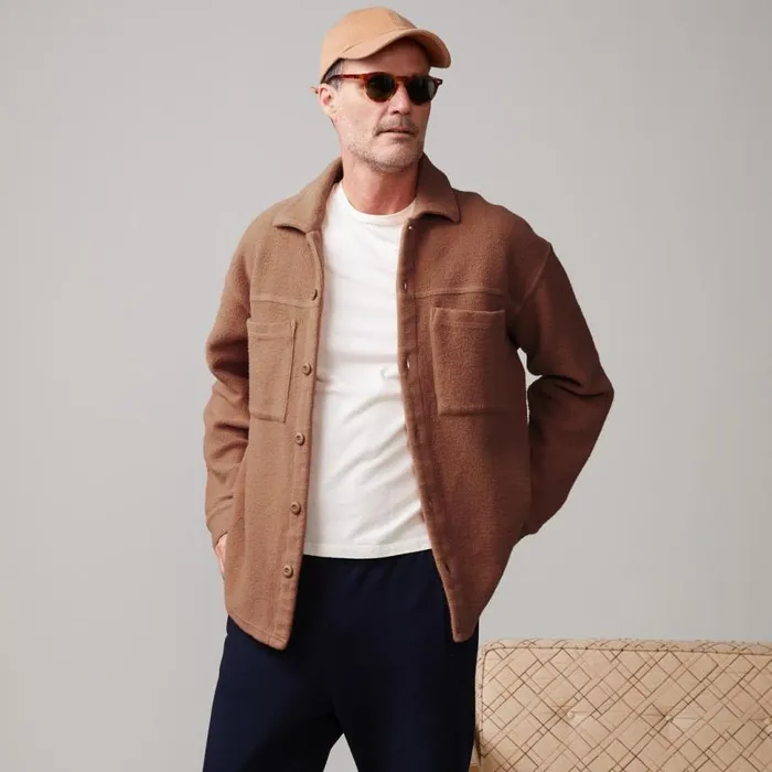 MONROW Men039s Teddy Fleece Shacket 8211 Men MONROW Men039s Teddy Fleece Shacket 8211 Men