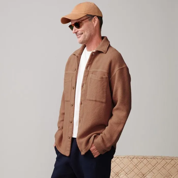 MONROW Men039s Teddy Fleece Shacket 8211 Men MONROW Men039s Teddy Fleece Shacket 8211 Men