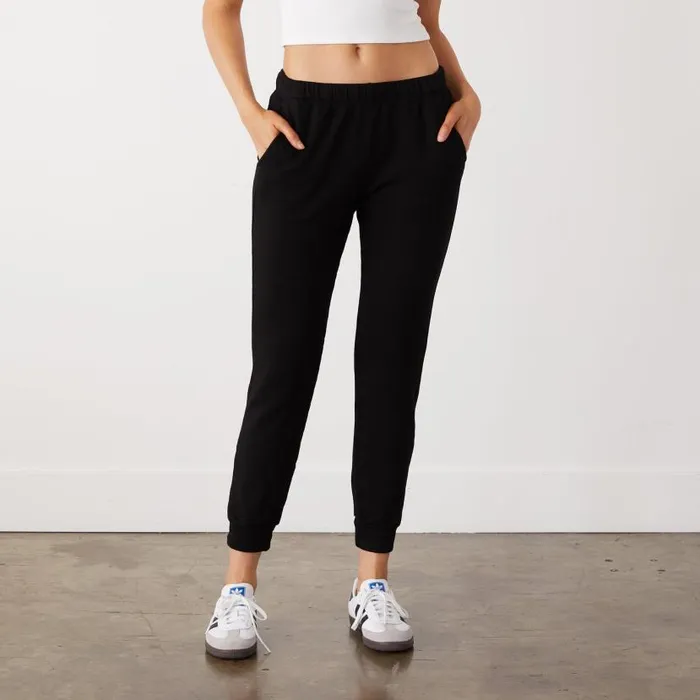 MONROW Sweats Supersoft Fleece Black Womens Jogger 8211 Women
