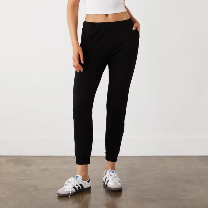 MONROW Sweats Supersoft Fleece Black Womens Jogger 8211 Women