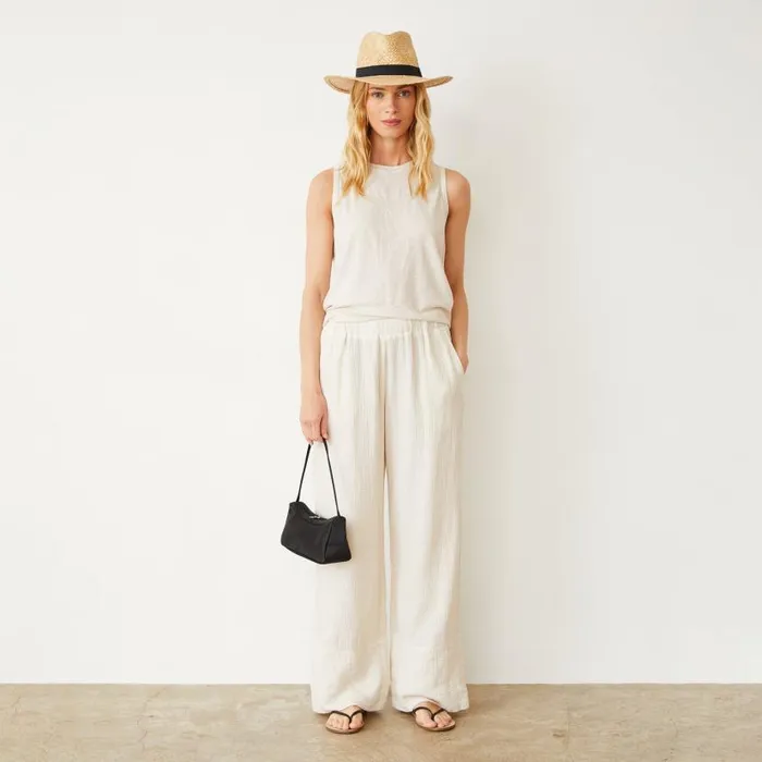 MONROW Tanks Linen Jersey Relaxed Tank 8211 Women MONROW Tanks Linen Jersey Relaxed Tank 8211 Women