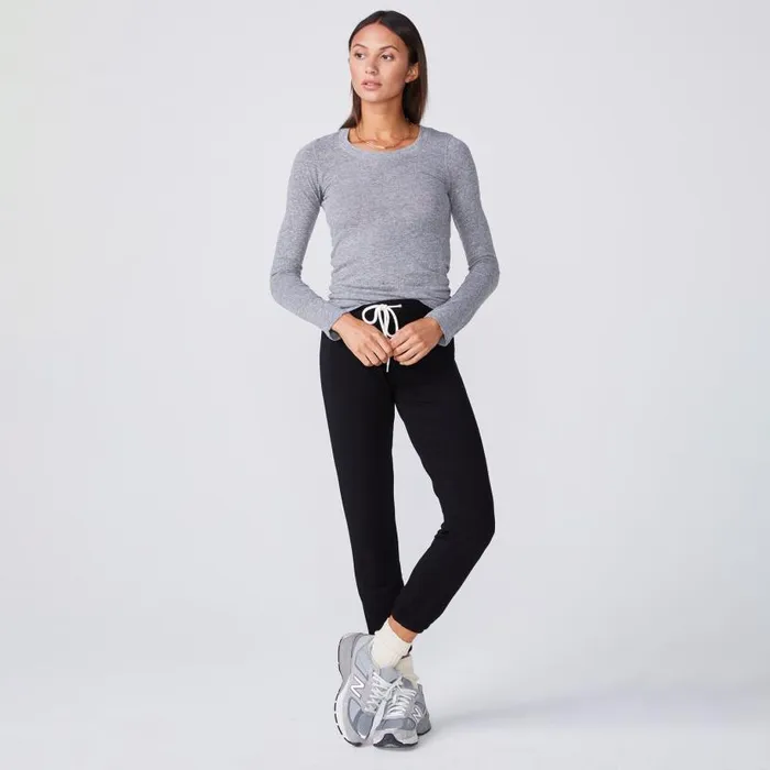 MONROW Tees Textured TriBlend Fitted Long Sleeve Crew 8211 Women MONROW Tees Textured TriBlend Fitted Long Sleeve Crew 8211 Women