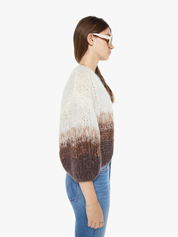 Mother Denim Mohair Bomber Cardigan Brown Creme 8211 Women Mother Denim Mohair Bomber Cardigan Brown Creme 8211 Women