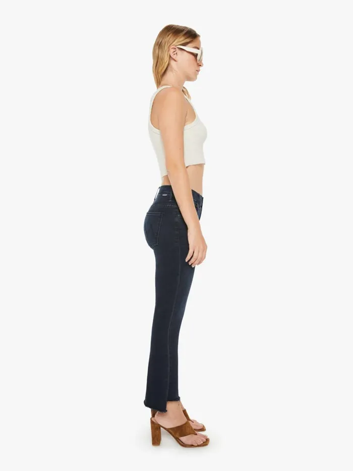 Mother Denim Petites Petites The Lil039 Insider Crop Step Fray Wash Night In Venice 8211 Women
