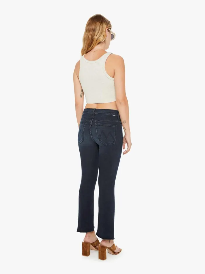 Mother Denim Petites Petites The Lil039 Insider Crop Step Fray Wash Night In Venice 8211 Women