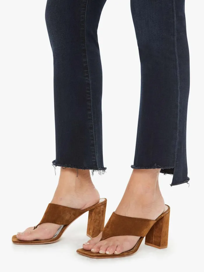 Mother Denim Petites Petites The Lil039 Insider Crop Step Fray Wash Night In Venice 8211 Women
