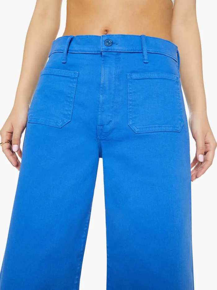 Mother Denim Petites Petites The Lil039 Patch Pocket Undercover Sneak Wash Snorkel Blue 8211 Women