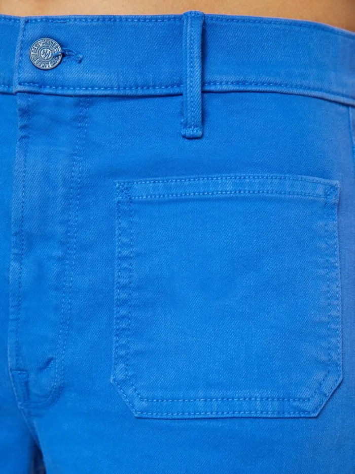 Mother Denim Petites Petites The Lil039 Patch Pocket Undercover Sneak Wash Snorkel Blue 8211 Women