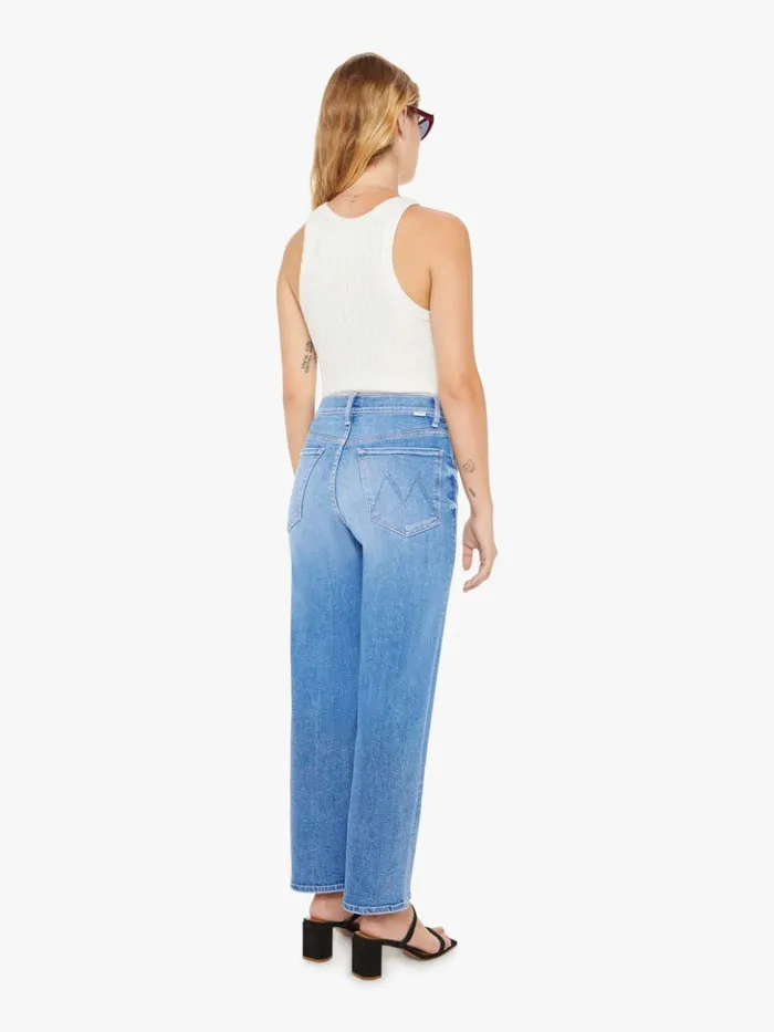 Mother Denim Relaxed Petites The Lil039 Zip Rambler Flood Wash Out Of The Blue 8211 Women
