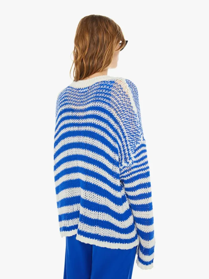 Mother Denim Sheyla Slouchy Open Crewneck Lapis Multi 8211 Women Mother Denim Sheyla Slouchy Open Crewneck Lapis Multi 8211 Women