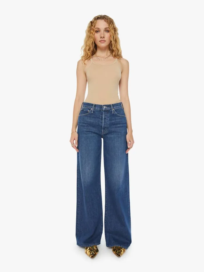 Mother Denim Wide Leg The Ditcher Roller Sneak Wash Cannonball 8211 Women