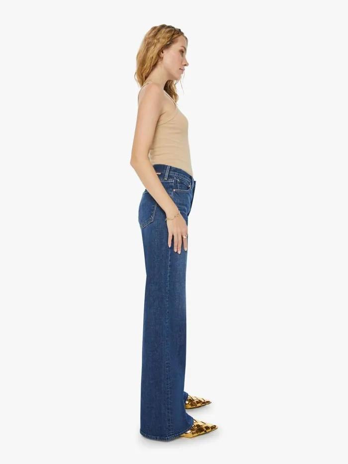 Mother Denim Wide Leg The Ditcher Roller Sneak Wash Cannonball 8211 Women