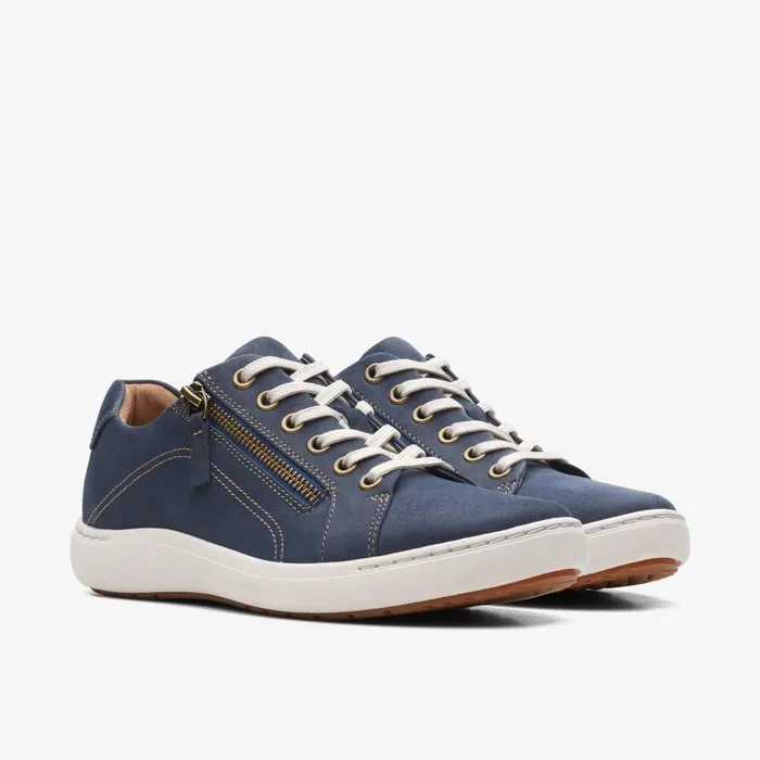 Nalle Lace Navy Nubuck Women Clarks Sneakers