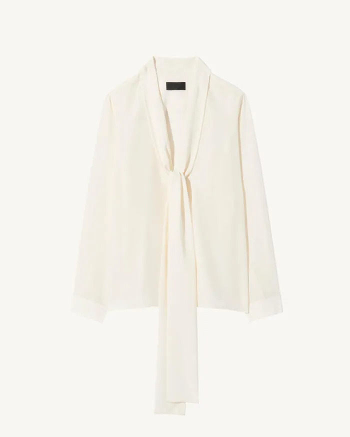 Nili Lotan ANGELIQUE SILK BLOUSE Ivory Women Tops