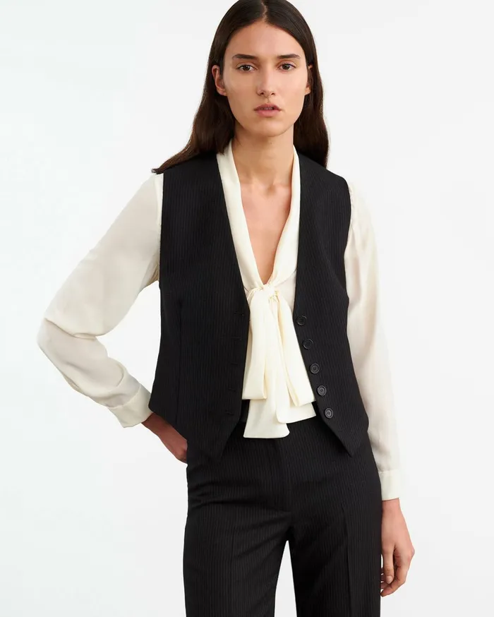 Nili Lotan ANGELIQUE SILK BLOUSE Ivory Women Tops