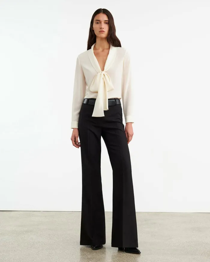 Nili Lotan ANGELIQUE SILK BLOUSE Ivory Women Tops