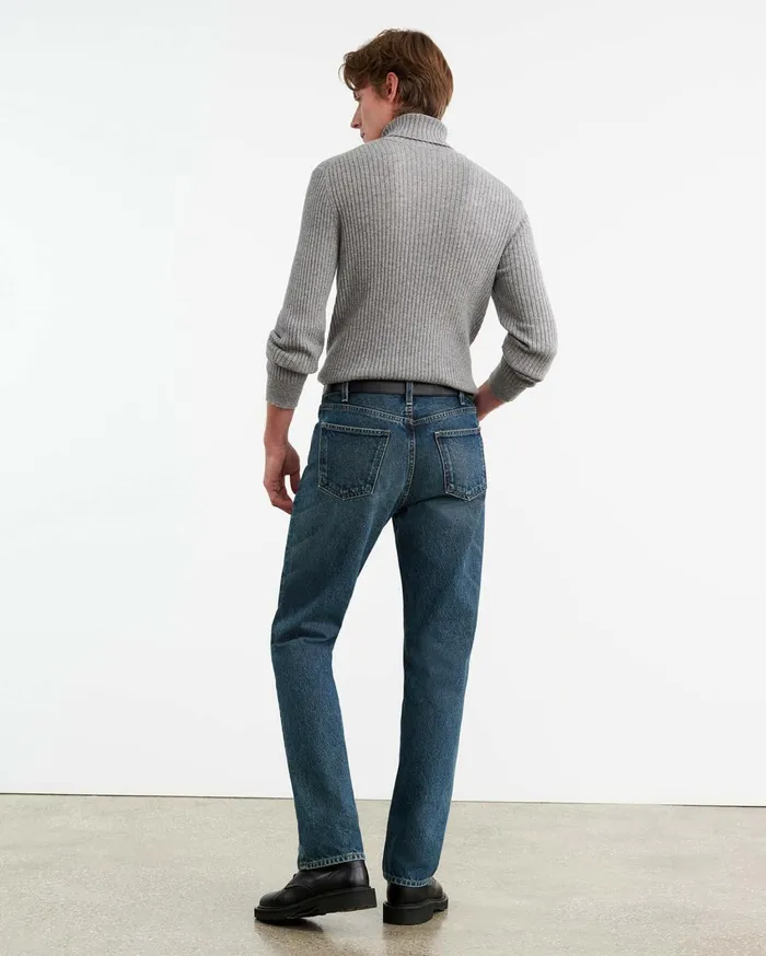 Nili Lotan COLE CASHMERE TURTLENECK SWEATER Heather Grey Men Sweaters