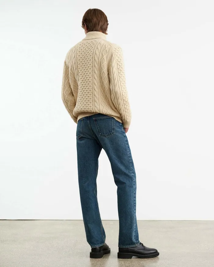 Nili Lotan DEWEY TURTLENECK SWEATER Wheat Men Sweaters