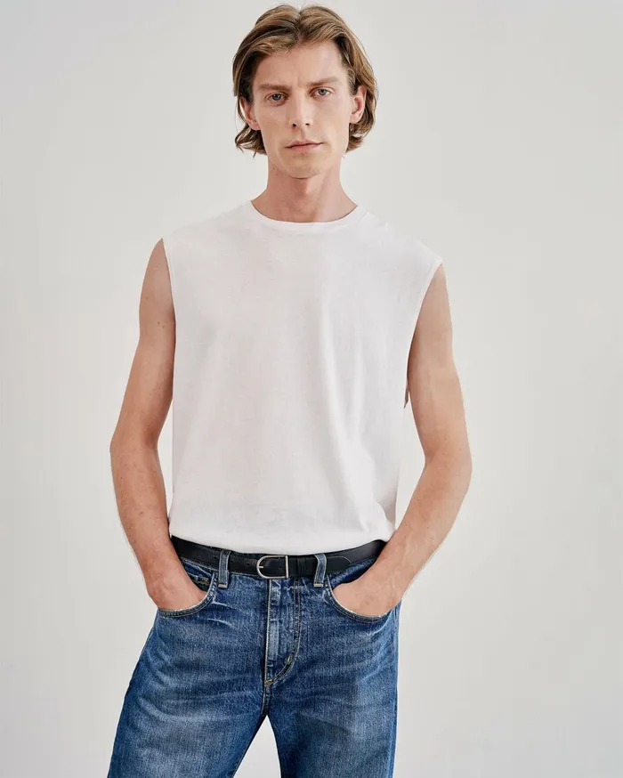 Nili Lotan KENT TEE Jet Black Men Tees