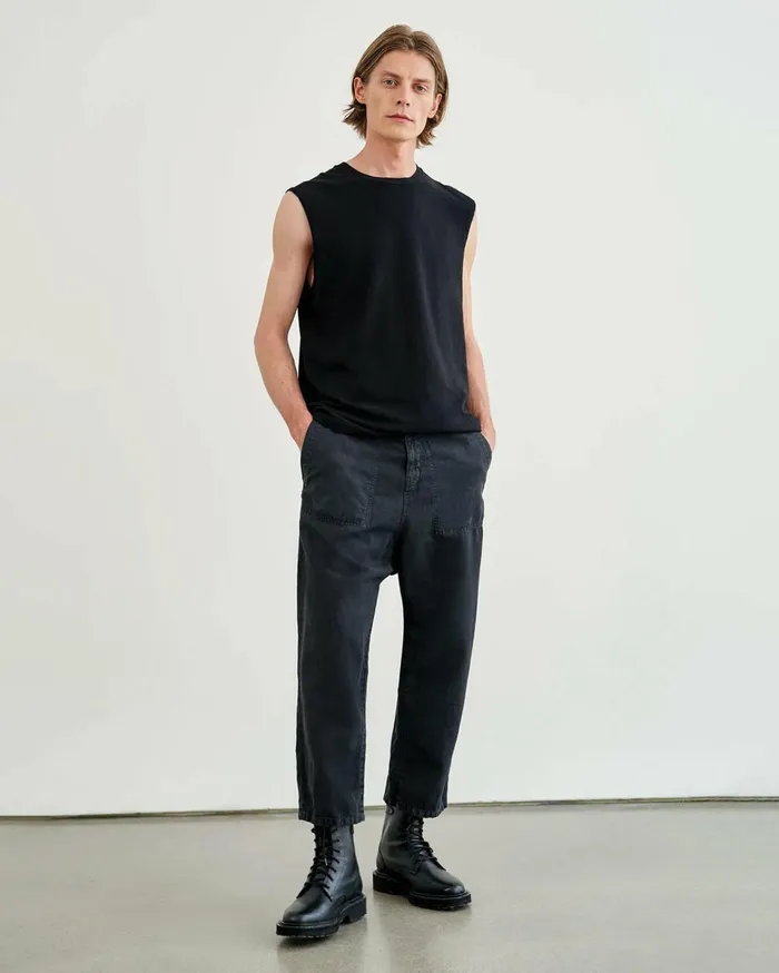 Nili Lotan KENT TEE Jet Black Men Tees