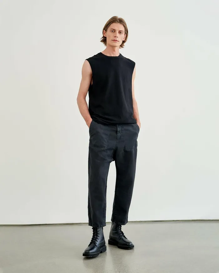 Nili Lotan KENT TEE Jet Black Men Tees