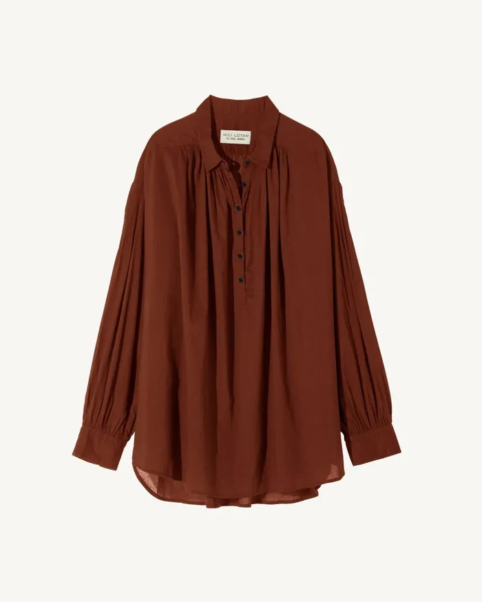 Nili Lotan MILES BLOUSE Ivory Women Tops