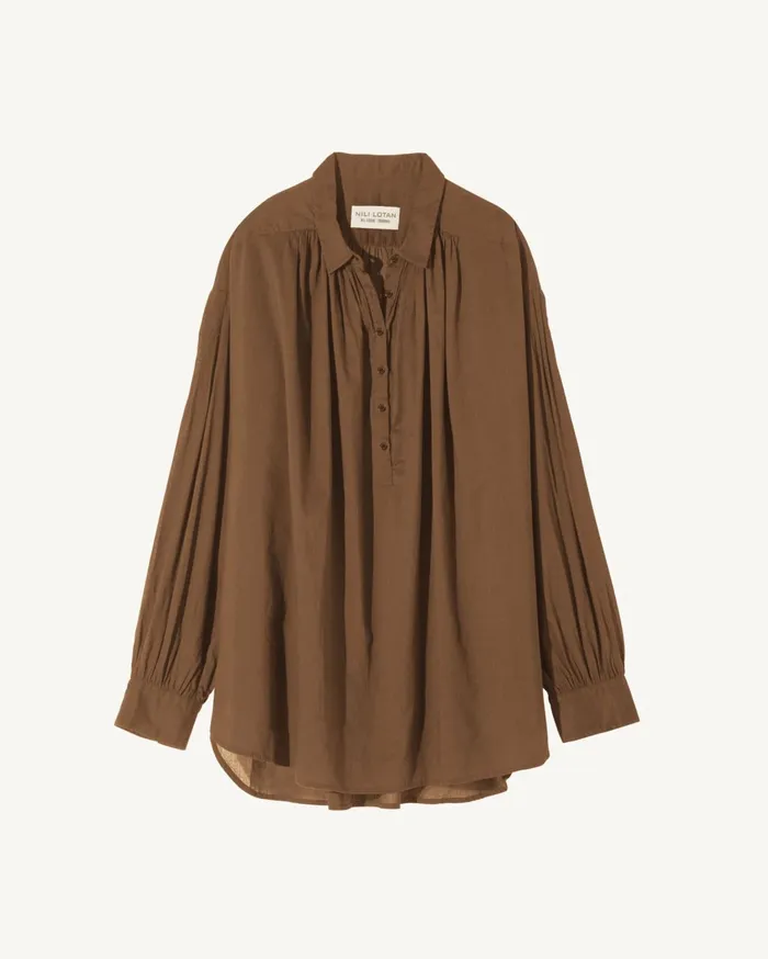 Nili Lotan MILES BLOUSE Ivory Women Tops