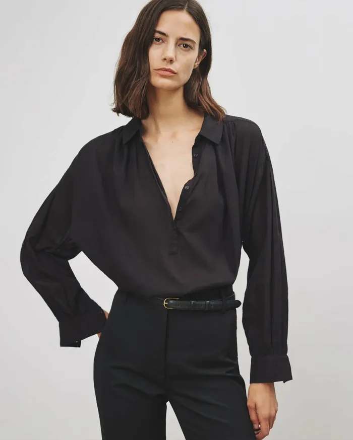 Nili Lotan MILES BLOUSE Ivory Women Tops