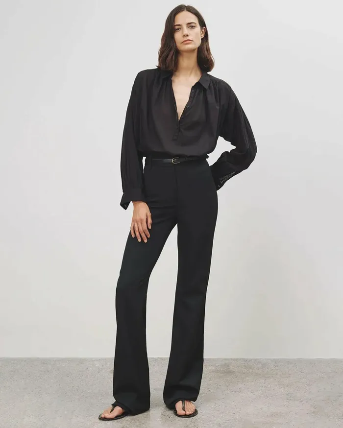 Nili Lotan MILES BLOUSE Ivory Women Tops